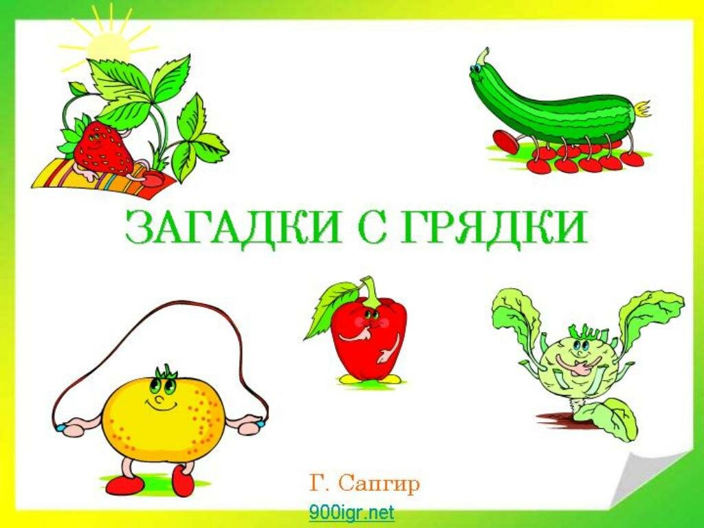 Загадки про овощи для детей 